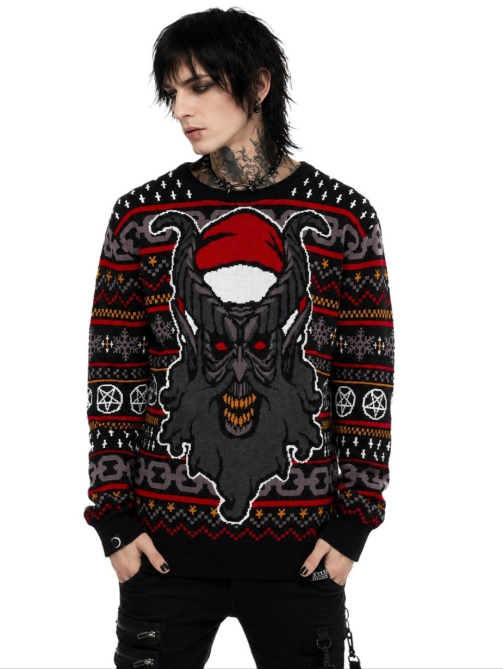Killstar [Ltd Edition] Hail Santa Knit Sweater [Unisex]